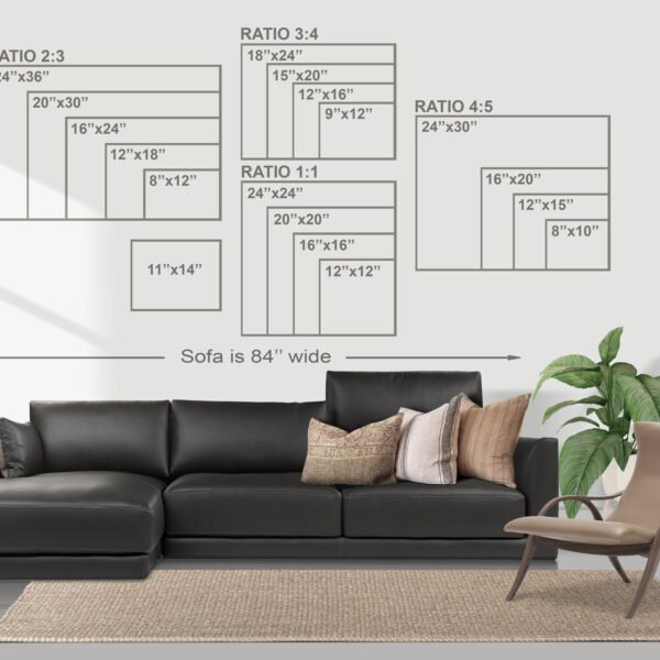 horizontal frame size mockup multiple Ratio