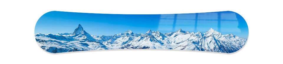 Presentation of the acrylic snowboard print