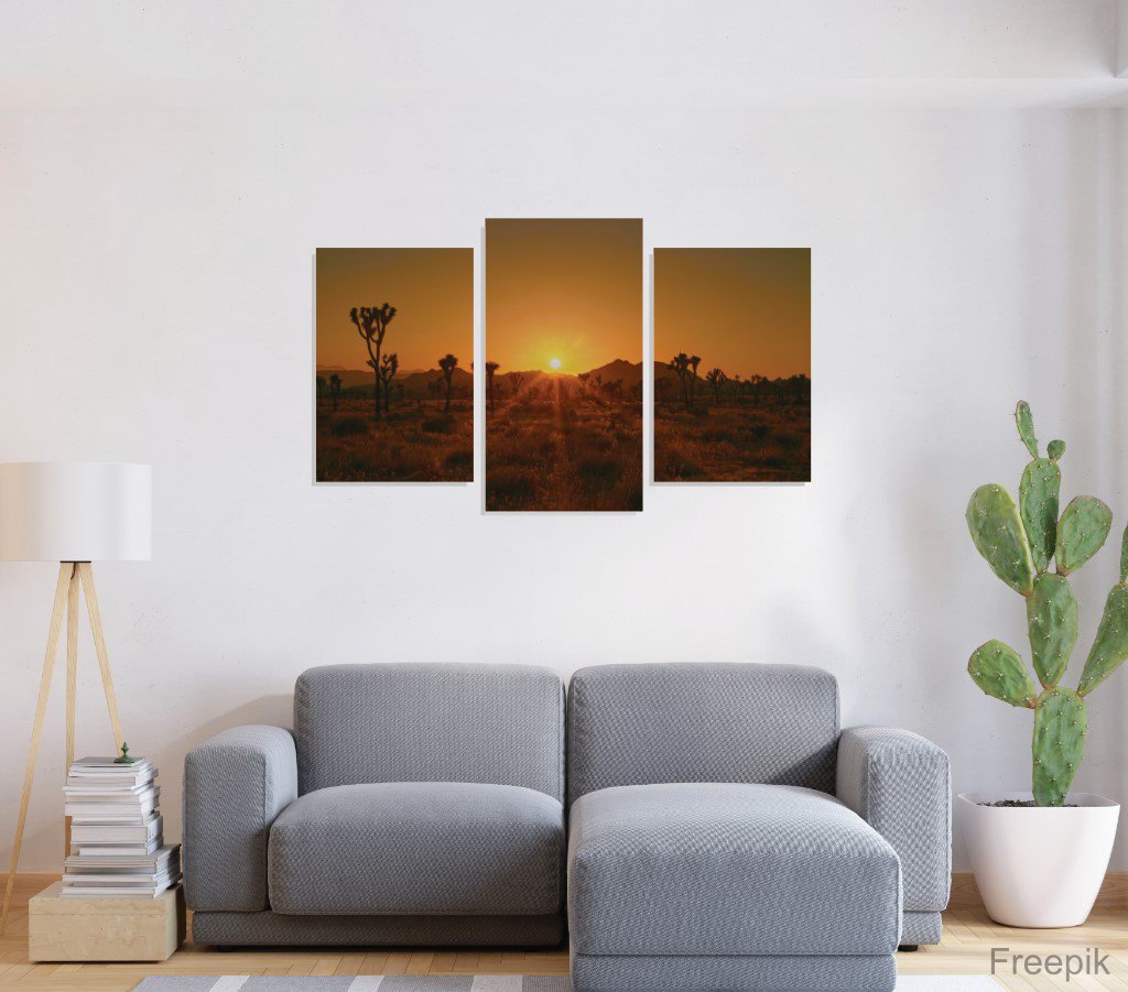 Multi-Panel Canvas 3 Cross Stretched Split Canvas