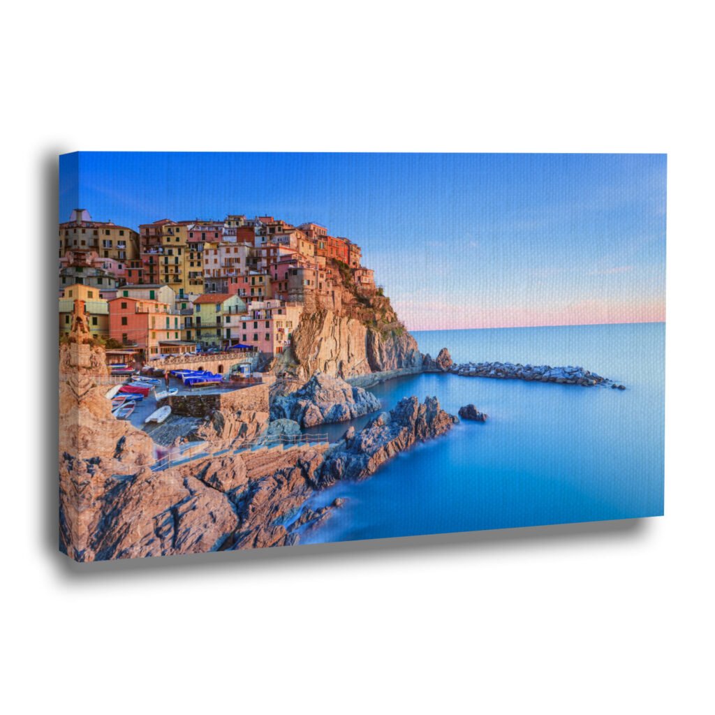 Manarola village on canvas