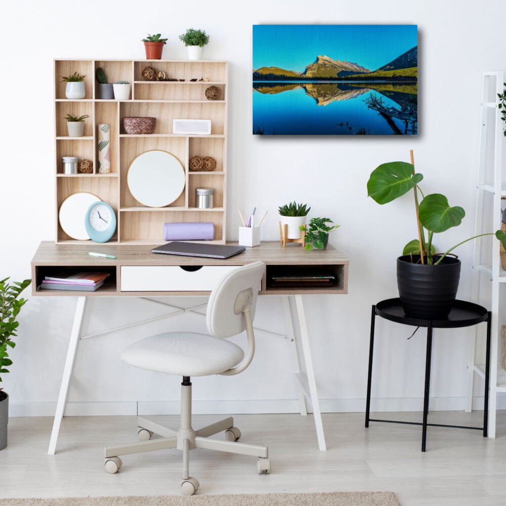 Canvas of banff national park in office