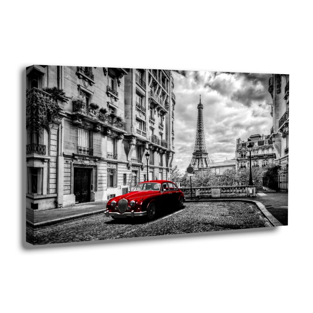 Eiffel Tower Paris in Black and white on canvas