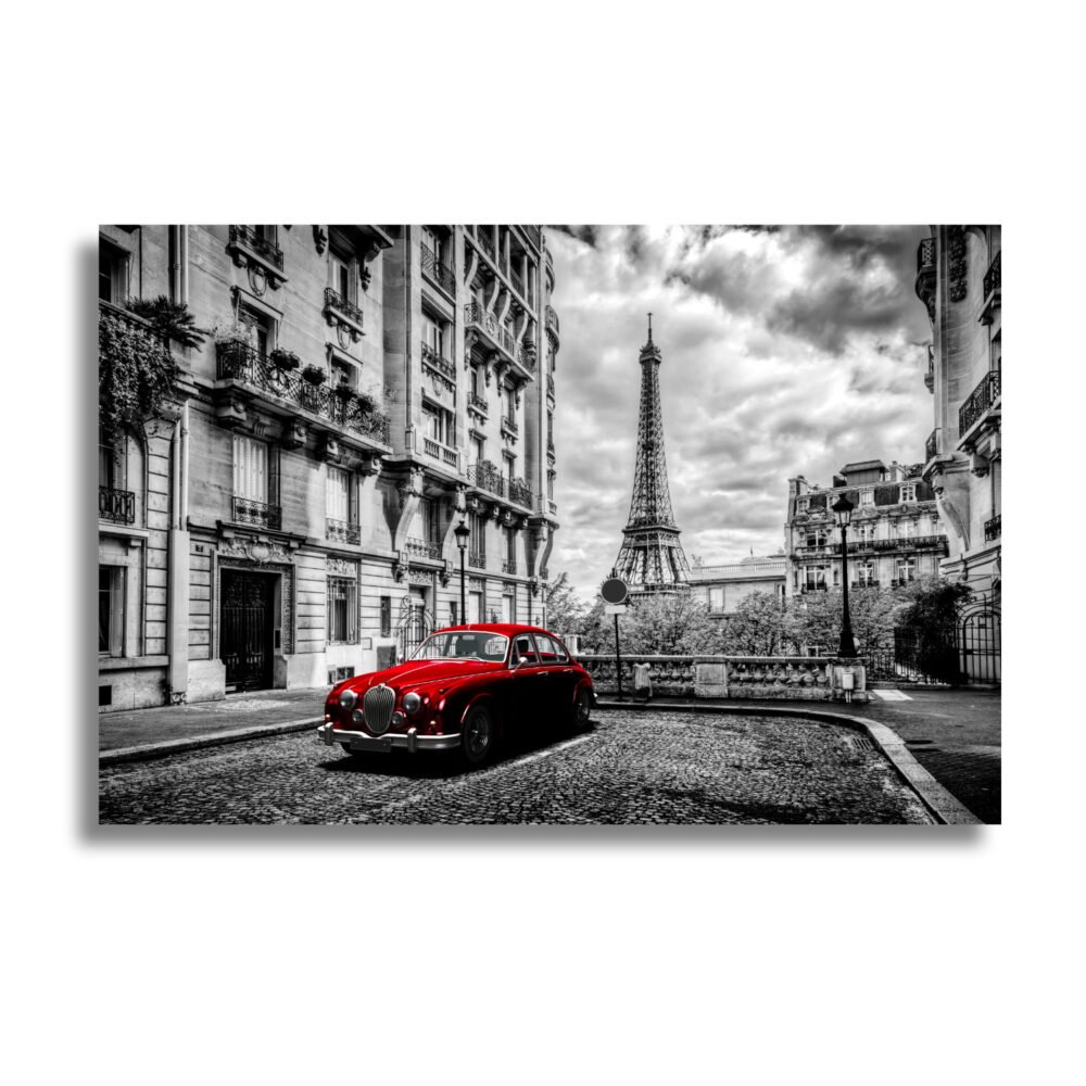 Eiffel Tower Paris in Black and white on wall